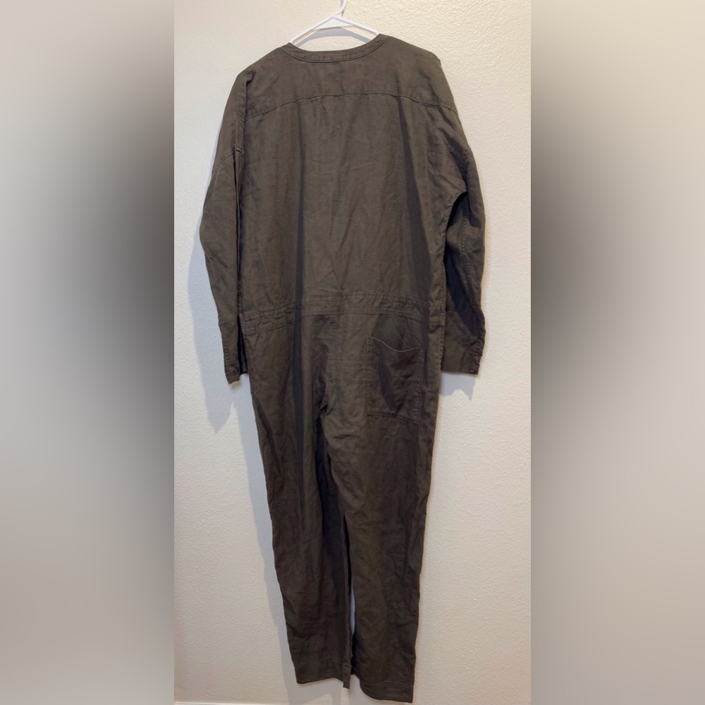 JAMES PERSE Women’s Linen Jumpsuit Overall Size 3/L - Picture 6 of 10